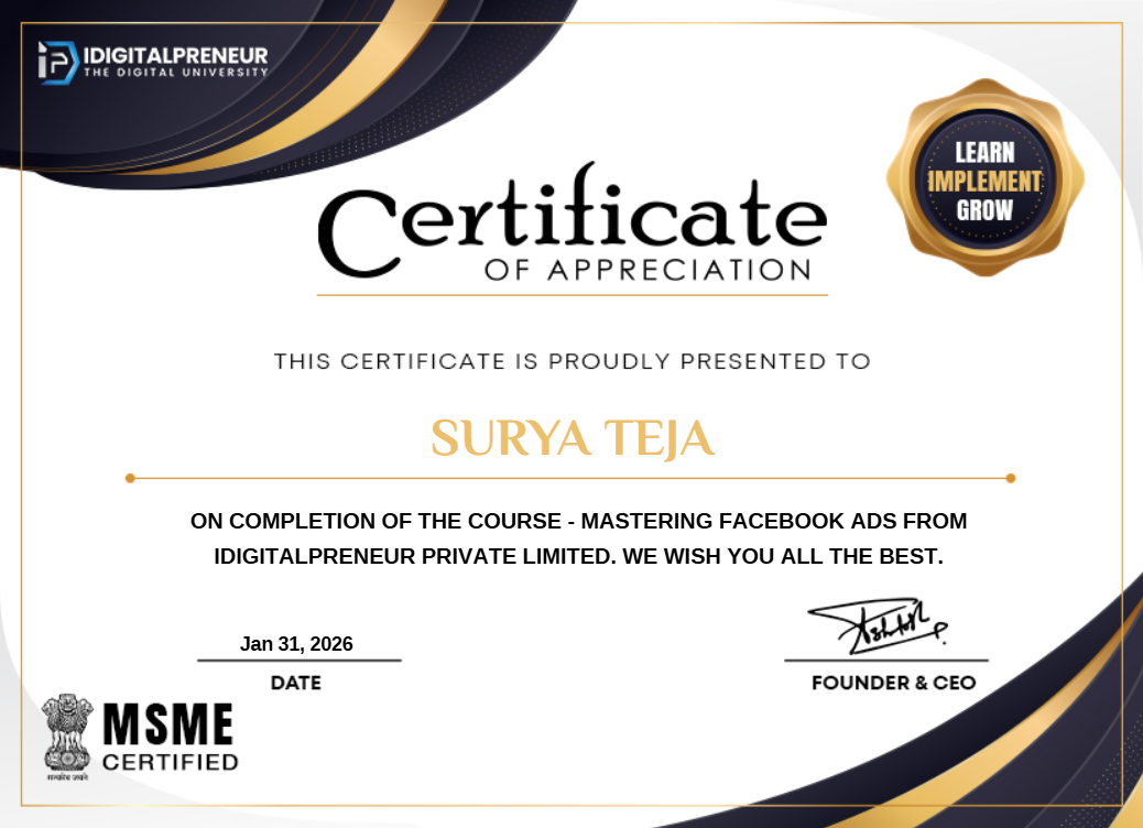 Surya Teja | Digital Marketer & Video Editor